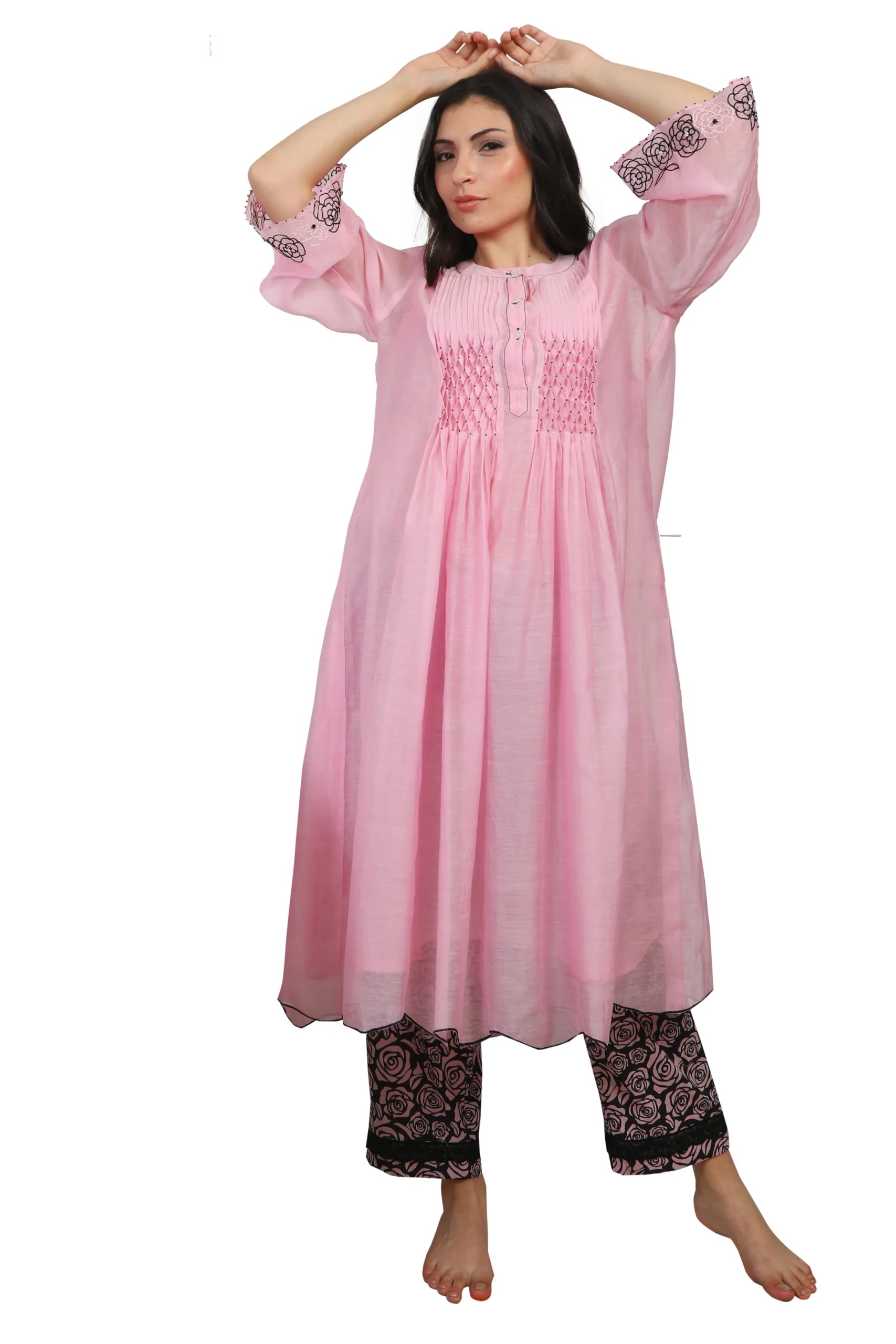Rose kurta pant set