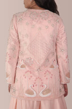 Swan jacket with flared pants