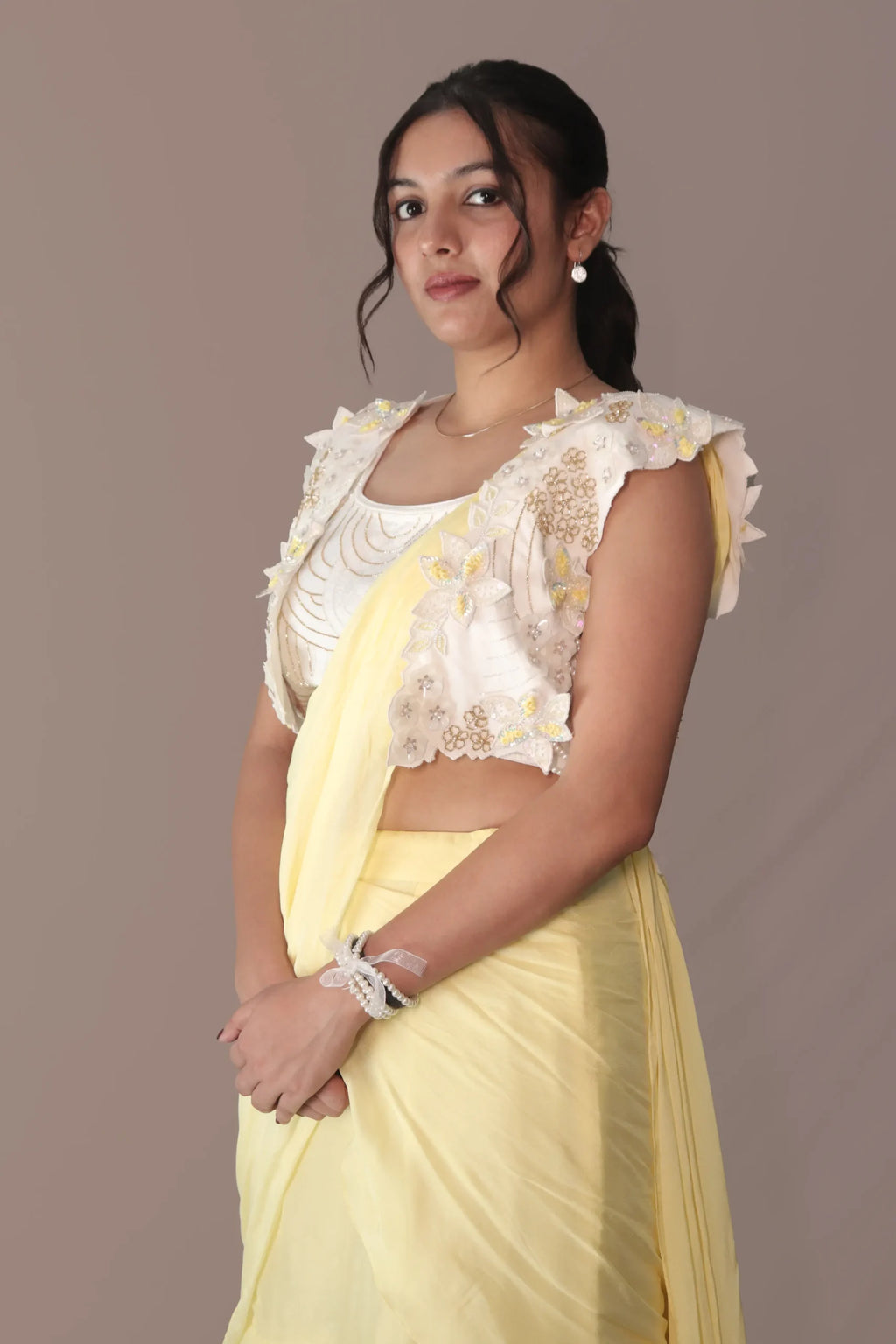Drape saree with jacket