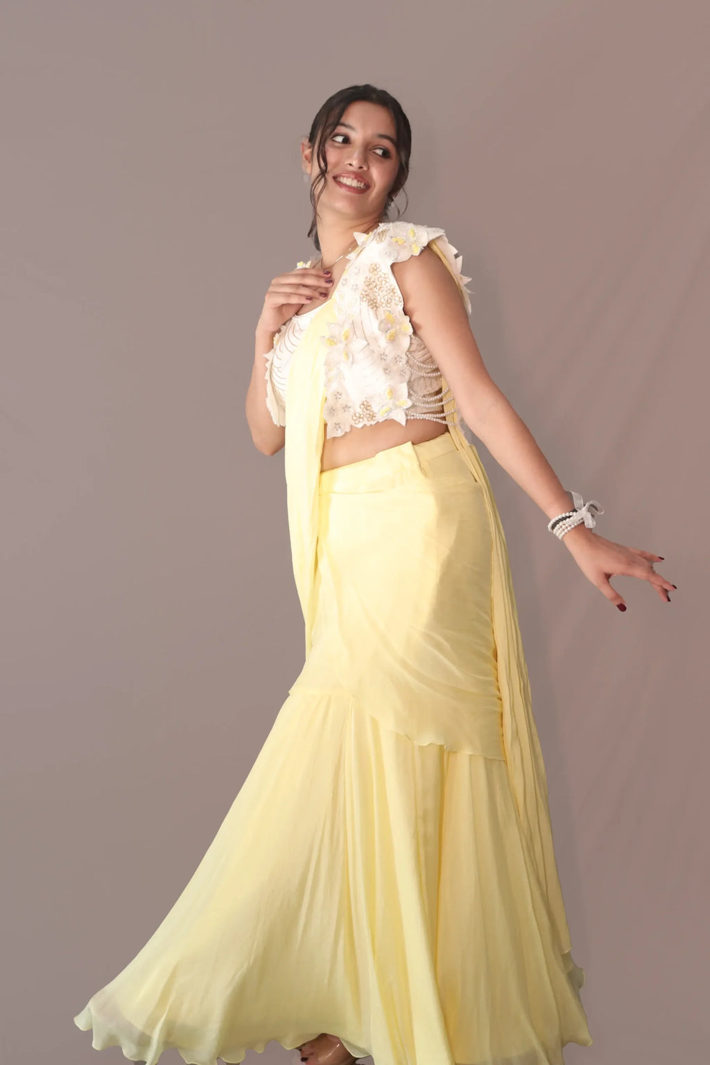 Drape saree with jacket