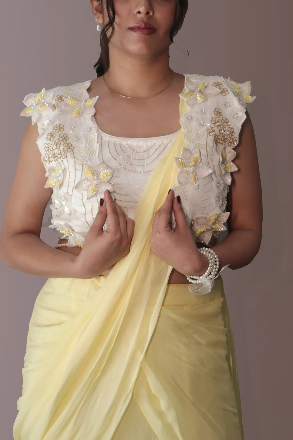 Drape saree with jacket
