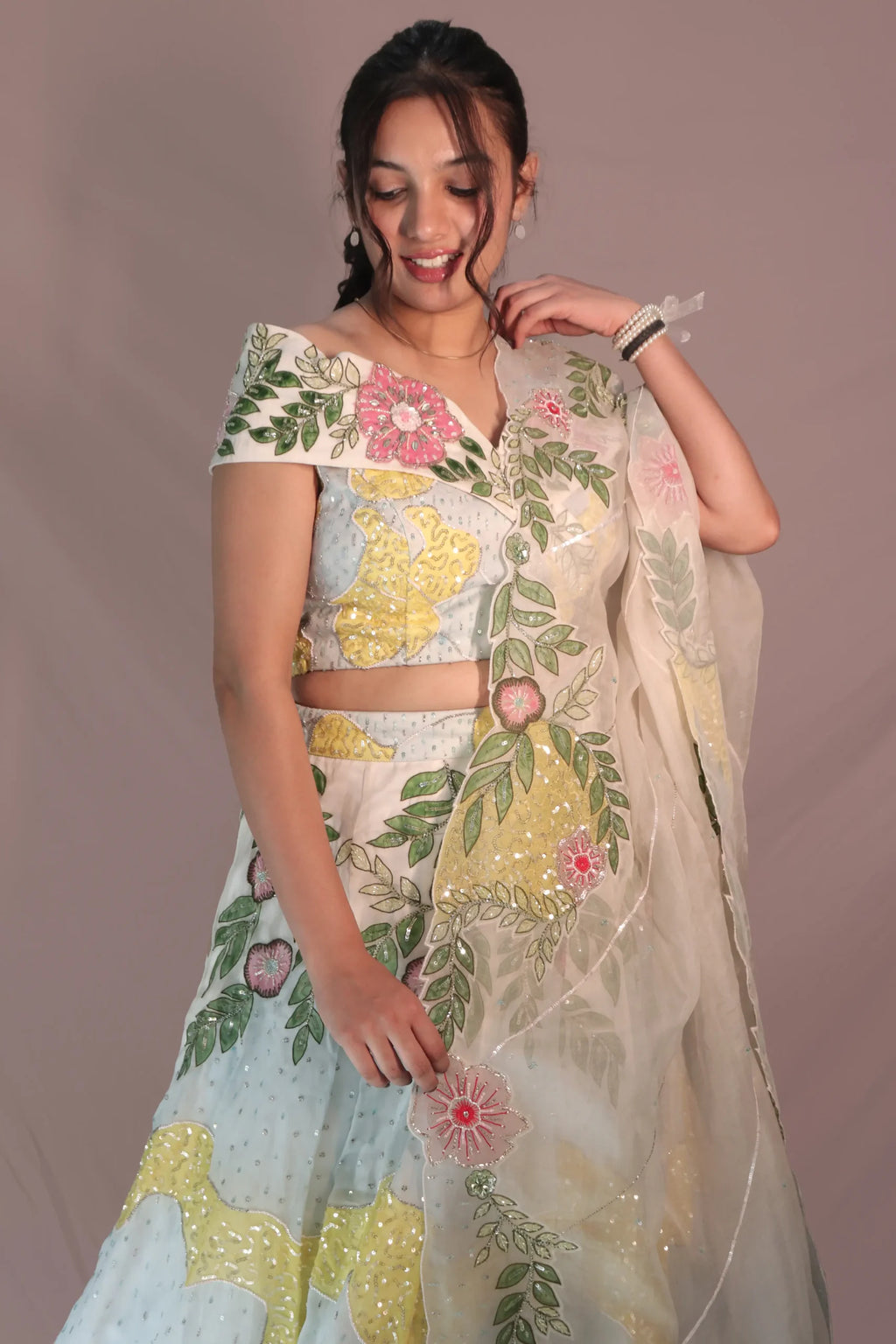 Blossom lehenga set