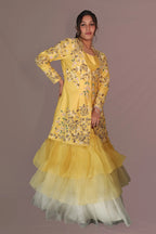 Sapphire jacket with ruffle skirt