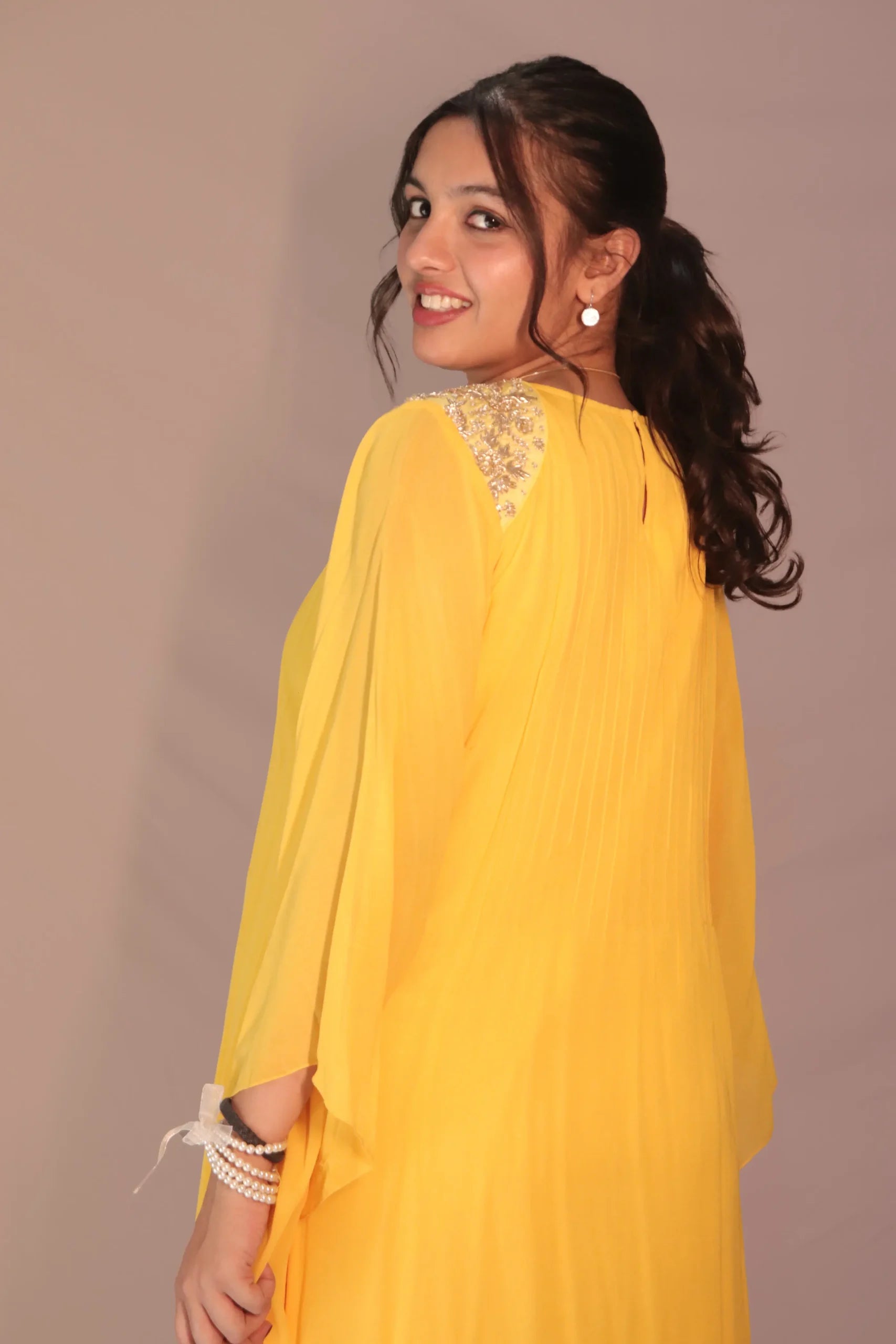 Sufi kaftan yellow & orange