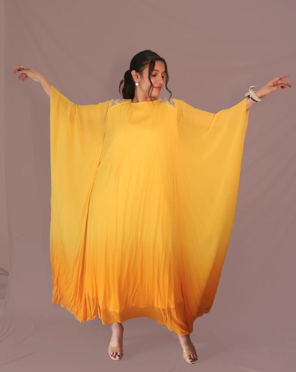 Sufi kaftan yellow & orange