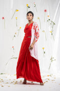 Drape skirt with top and cape