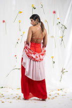 Drape skirt with top and cape