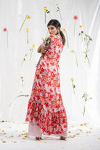 Long cape with flared pants