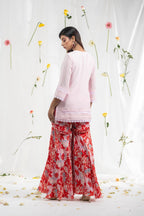 Digital printed sharara with short kurta