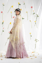 Mauve tulip lehenga set