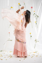 Freshia ruffle saree set