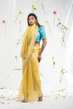 Yellow pearlsaree