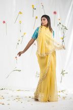 Yellow pearlsaree