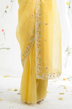 Yellow pearlsaree