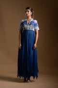 Midnight bloom kurta pant set