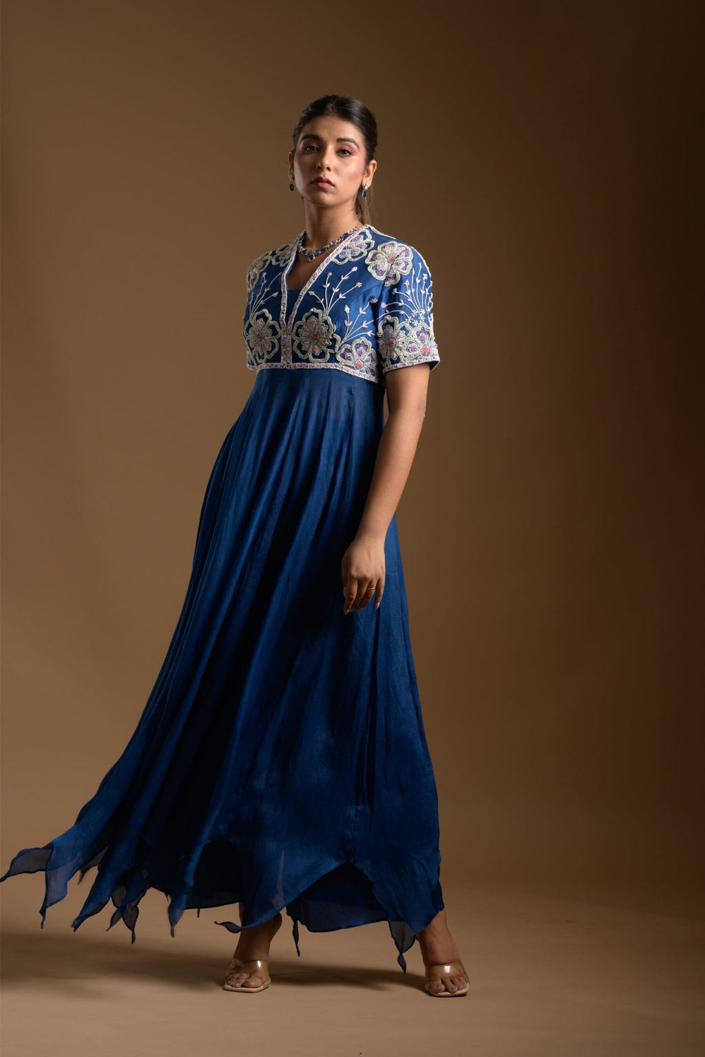 Midnight bloom kurta pant set