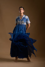 Midnight bloom kurta pant set