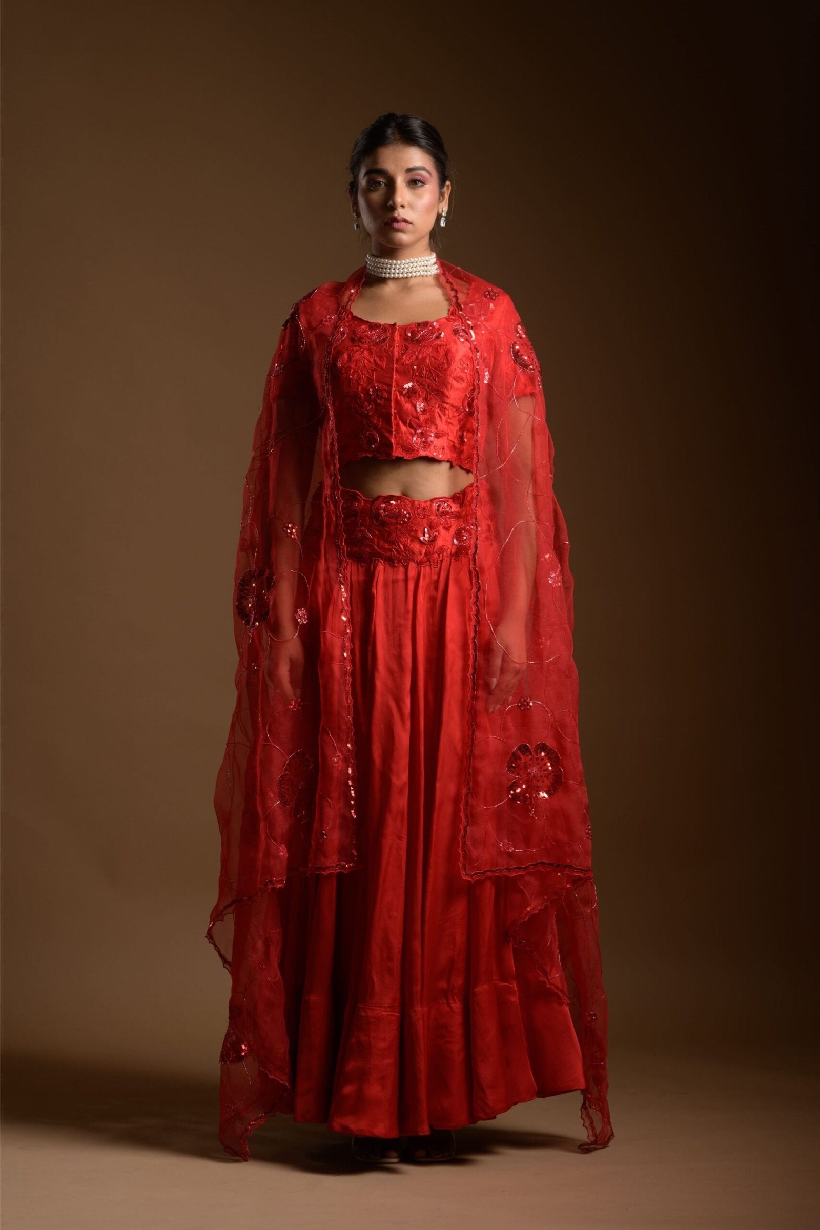 Rouge lehenga set