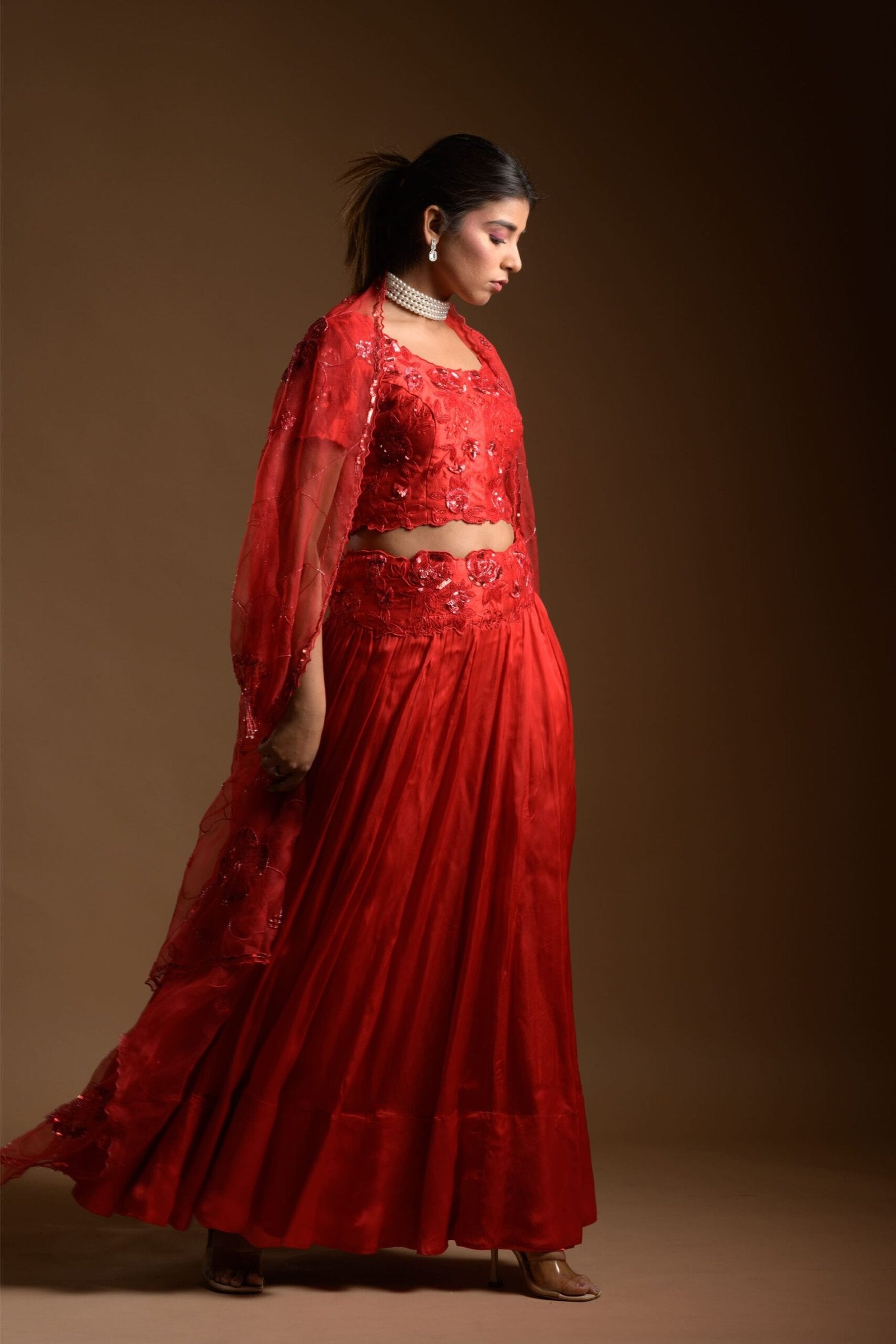 Rouge lehenga set