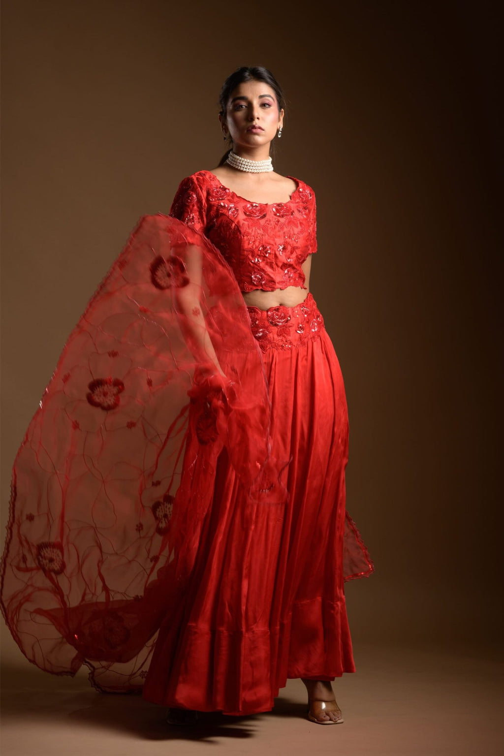 Rouge lehenga set