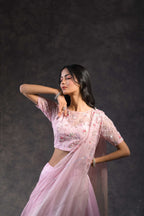 Tulip pink lehenga set