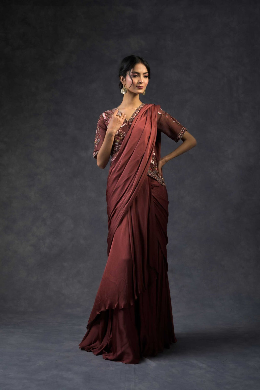 Drape saree set