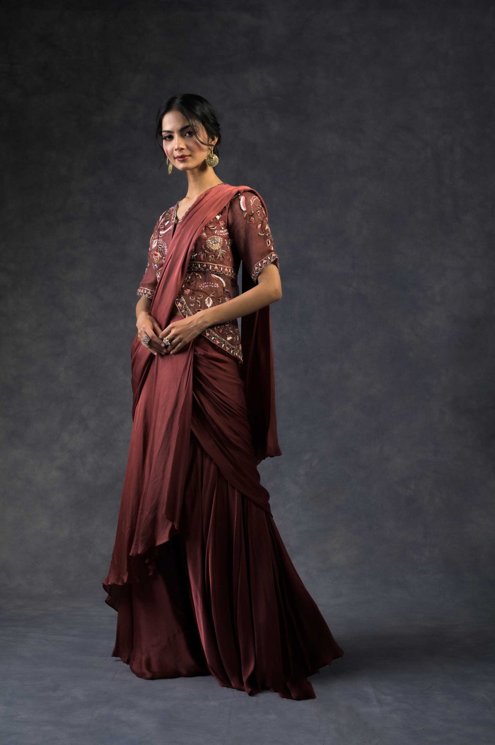 Drape saree set