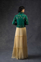 Tiered dress with open jacket