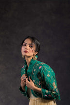 Tiered dress with open jacket
