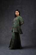 Asymmetric kurta sharara set