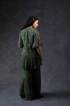 Asymmetric kurta sharara set