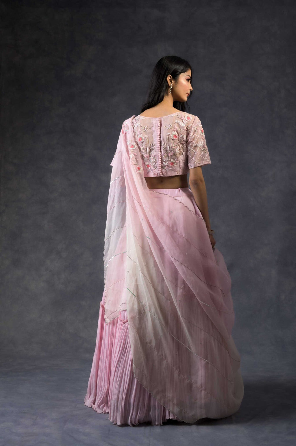 Tulip pink lehenga set