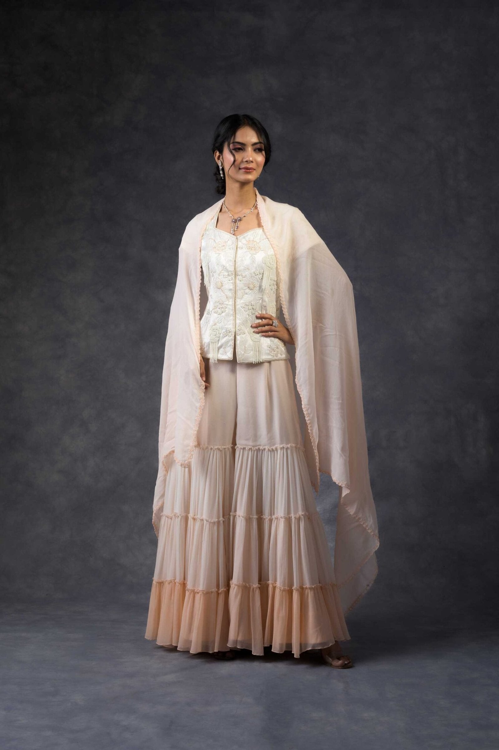 Rose sharara set