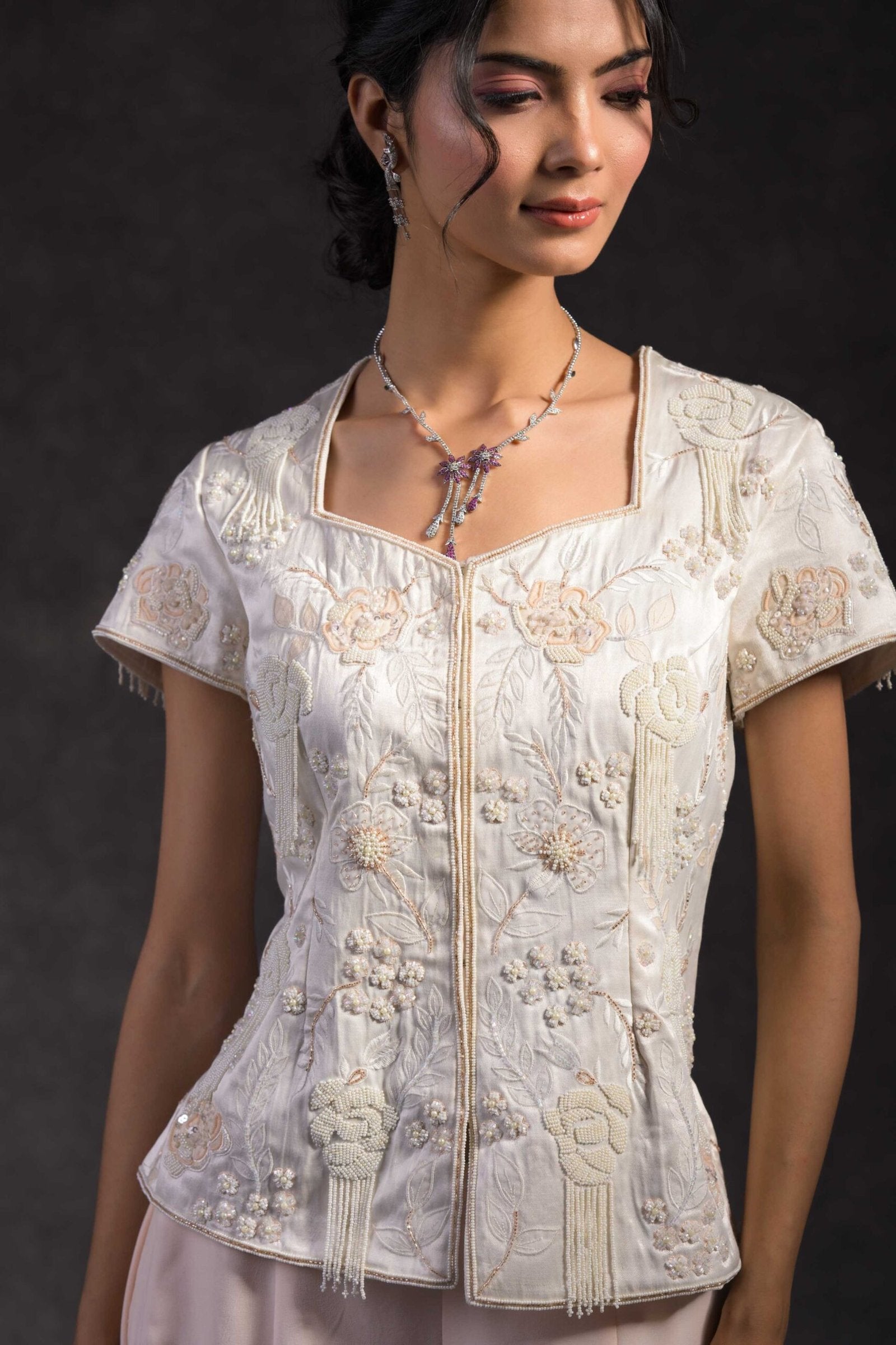 Rose sharara set