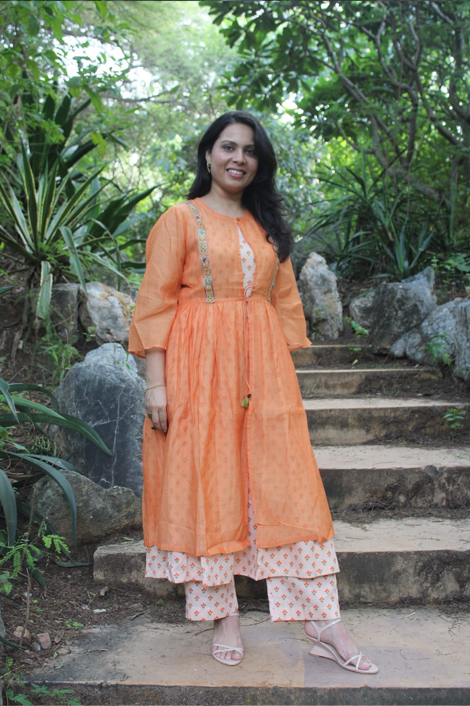 Bhor front open kurta set