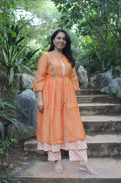 Bhor front open kurta set