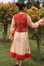 Shibori sash dress