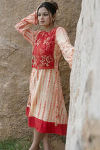 Shibori sash dress